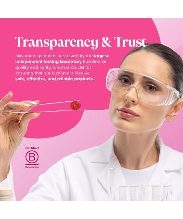 50mg Marine Collagen Gummies - Hydrolysed Collagen Peptides with Hyaluronic Acid Vitamin C & Biotin - More Convenient Than Collagen Powder - Collagen Supplements for Women - 60 Gummies - Novomins - Buy Online on GoSupps.com