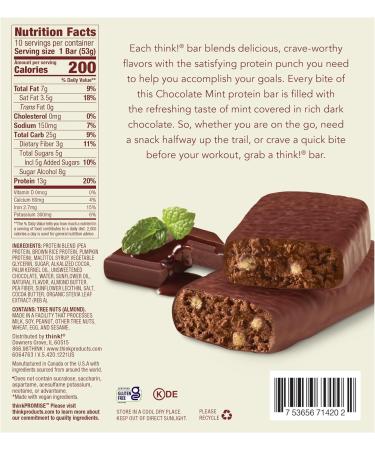 Plant Protein Bundle- Isopure Plant Protein Powder Chocolate- 20G Vegan Protein- (20 Servings) with think! Plant Protein Bars Chocolate Mint- 13G Vegan Protein- (10 bars) - Buy Online on GoSupps.com