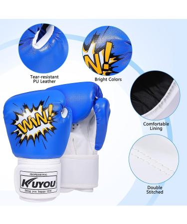 Kids Boxing Gloves - Cartoon Sparring Training Gloves for Ages 3-9 | Blue - Buy Online on GoSupps.com