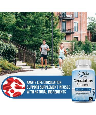 Arteries & Veins Health Support Supplement with L-Arginine & Ginger Root - Promotes Healthy Blood Circulation & Heart Health - 90 Capsules - Buy Online on GoSupps.com