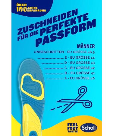 Scholl GelActiv Everyday Insole Yellow 40- 46.5 - Buy Online on GoSupps.com