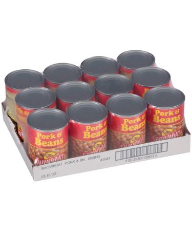 Showboat Pork And Beans In Tomato Sauce, 15 oz 15 Ounce (Pack of 12)