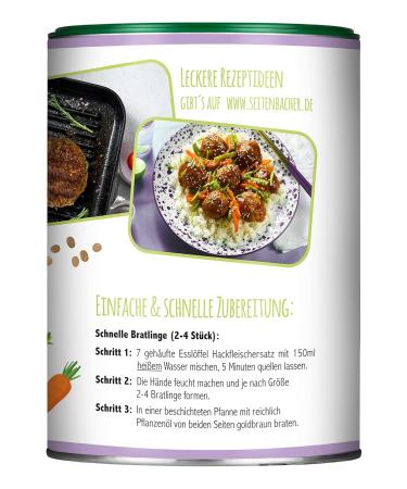 Seitenbacher Gluten-Free Lentil Minced Meat Substitute | Soy-Free Wheat-Free | Quick & Easy | 400g - Buy Online on GoSupps.com