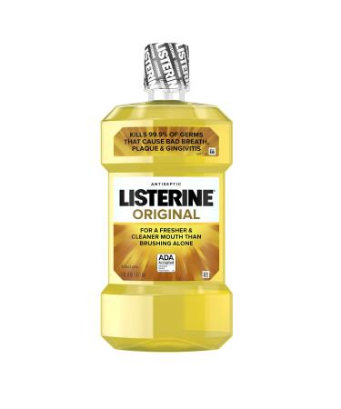 Listerine Original Oral Care Antiseptic Mouthwash with Germ-Killing Formula to Fight Bad Breath  Plaque and Gingivitis  1 L