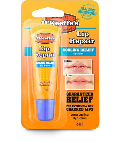 OKeeffe's Lip Repair Tube - Cooling Relief 8ml | Best Soothing Lip Balm for Dry Lips - International Shipping Available - Buy Online on GoSupps.com