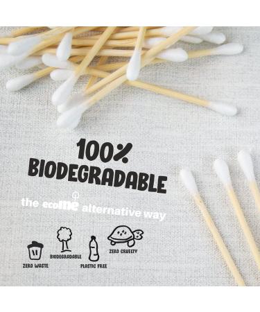 Bamboo Cotton Buds - 100 Count | Eco-Friendly Ear Qtips | Cotton Swabs - Buy Online on GoSupps.com