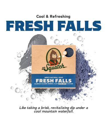 Dr. Squatch Men's Bar Soap Variety Pack - Wood Barrel Bourbon, Fresh Falls, Birchwood Breeze - Buy Online on GoSupps.com