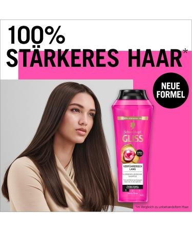 Gliss Long Seductive Shampoo (250 ml) shampoo with biotin and peony complex cares for dry ends and releases oily roots - Buy Online on GoSupps.com