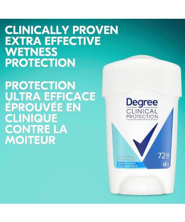 Degree Clinical Protection Antiperspirant Stick Deodorant for Women for 72H Sweat & Odour Protection Shower Clean with advanced technology 48 g - Buy Online on GoSupps.com