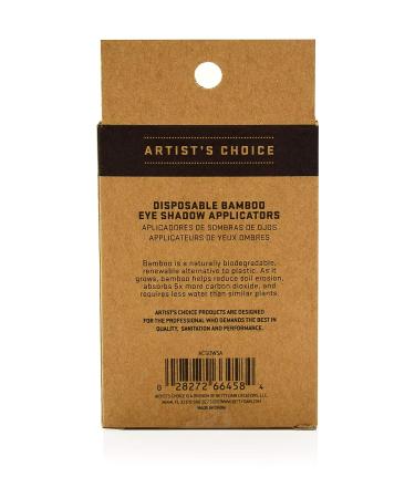 Artist's Choice Bamboo Eye Shadow Applicators - Eco-Friendly, Soft Pads for Effortless Blending | Single-End Design for Monochromatic Looks | Professional Single-Use Option - Buy Online on GoSupps.com