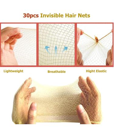 Blonde Hair Nets Bundle: 30pcs + Hair Pins & Bands - Ideal for Ballet Dancers and Nurses - Buy Online on GoSupps.com