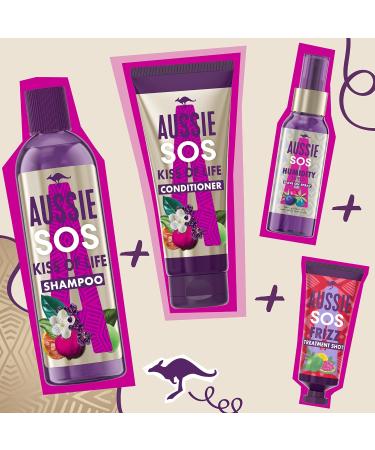 Aussie SOS Kiss Of Life Vegan Hair Repair Treatment 200ml - Australian Superfoods Blend for Dry, Damaged Hair - Buy Online on GoSupps.com