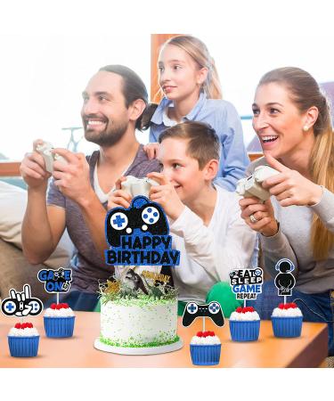 31 Piece Video Game Happy Birthday Cupcake Toppers & Decorations - Gaming Theme Party Supplies for Boys (Blue) - Buy Online on GoSupps.com