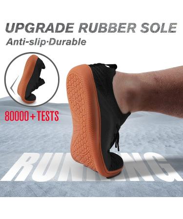 relxfeet Men's Barefoot Cross-Trainer Shoes Wide Toe Zero Drop Sole - Size 11 Wide Black Rubber - Buy Online on GoSupps.com