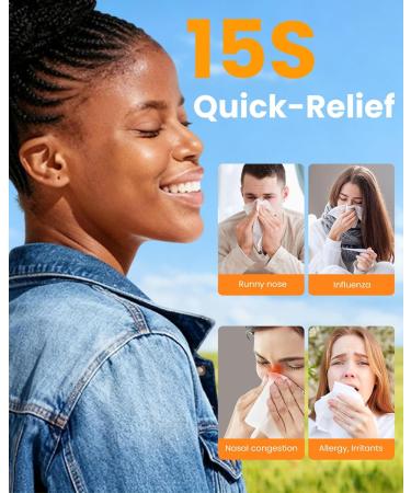 GOLDANT 350ML Neti Pot Sinus Rinse Kit with 40 Nasal Rinse Salt Packets Nasal Irrigation System with 5 Modes 4 Nozzles Cordless Rechargeable IPX7 Waterproof Nose Cleaner (350ML No Salt) - Buy Online on GoSupps.com