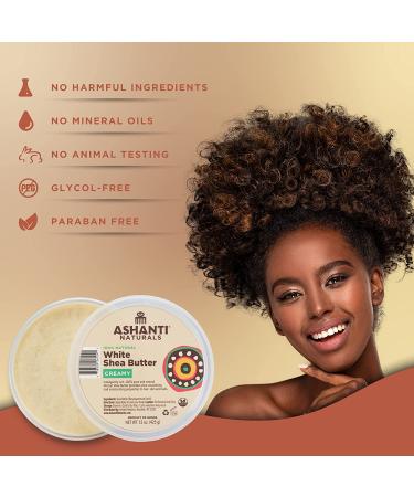 Organic Ashanti Naturals Shea Butter Cream - 15oz | Face & Body Moisturizer for Women | African Shea Butter for Hair & Skin Care - Buy Online on GoSupps.com