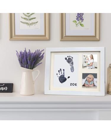 Baby Ink Hand and Footprint Kit - Newborn Handprint Picture Frame for Girls & Boys - Perfect Baby Shower Gift - Safe Clean-Touch Ink Pad for Keepsake Memories (White) - Buy Online on GoSupps.com