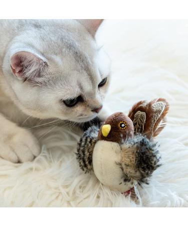 Gigwi Interactive Cat Toy - Real Chirping Bird Sound | Feather & Plush Design for Indoor Cats | Relieves Boredom - Buy Online on GoSupps.com