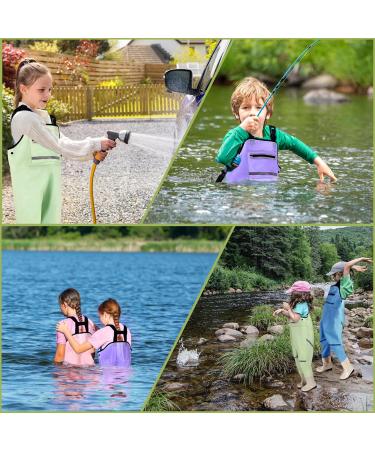Buy Ieilulu Children's Fishing Waders - Waterproof Adjustable Straps Breast Pocket Slipproof Boots - Perfect for Adolescent Kids - Size 29 Green - Buy Online on GoSupps.com