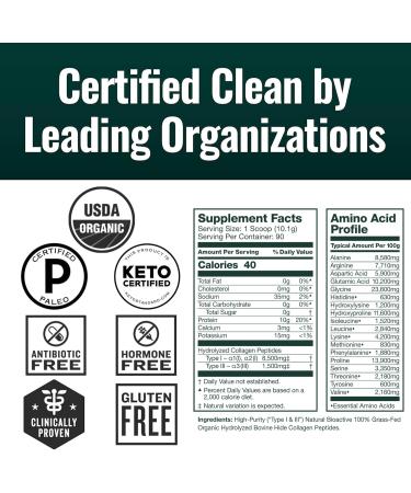 Natural Force Grass Fed Organic Whey Protein Powder Vanilla Flavor 16 oz Organic Clean Collagen Peptides Powder Unflavored 32oz - Buy Online on GoSupps.com