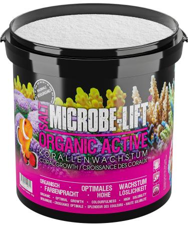 Microbe lift organic Active Salt - 10 kg - quality sea salt with organic components promotes growth and colors of the corals in seawater aquariums.White 1000g