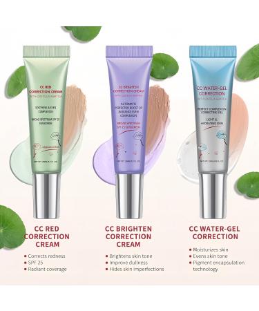 MAEPEOR Color Correcting CC Cream 5 Colors Lightweight Multi-Purpose Facial Concealer with Illuminating Finish Soothes & Hydrates Skin (05 Transparent) (Water-Gel Correction 05 Transparent) - Buy Online on GoSupps.com