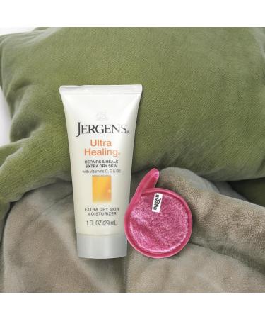 Ultra Healing Lotion 1 Oz - Lightweight Moisturizer for Dry Skin with Vitamins C E B5 & Hydralucence Blend | Includes Makeup Cleansing Cloth | Pack of 6 - Shop Now - Buy Online on GoSupps.com