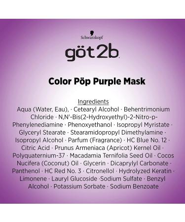 Got2b Color Pop Purple Hair Color Mask 5.1 oz - Semi-Permanent Dye - Buy Online on GoSupps.com