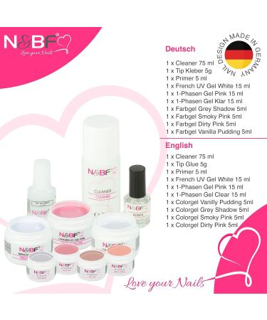 Nails Factory UV Gel Nagelstudio Starter Set - Ultimate Nail Art Kit with UV Lamp & Soft Nudes Gel - Perfect for Beginners - Buy Online on GoSupps.com