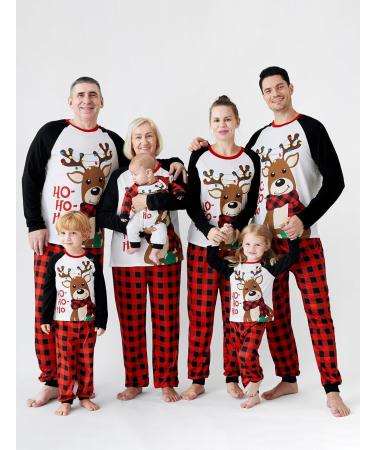 Christmas Tree Snowflake Matching Family Pajamas Set - Red black - Kids 2-3 Years - Buy Online on GoSupps.com