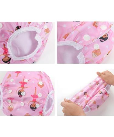 Mixidone Reusable Swimming Diaper for Toddlers | Adjustable Mermaid Unicorn & Dancer Designs | Eco-Friendly Swim Trunks for Ages 0-3 - Buy Online on GoSupps.com