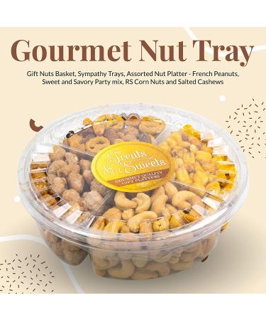 Nut Gift Platter Tray - Healthy Variety of Sweet and Salty Roasted Nuts Care Package, Perfect Birthday Assortment for Families, Office, and Home - Kosher Snack Box - Buy Online on GoSupps.com
