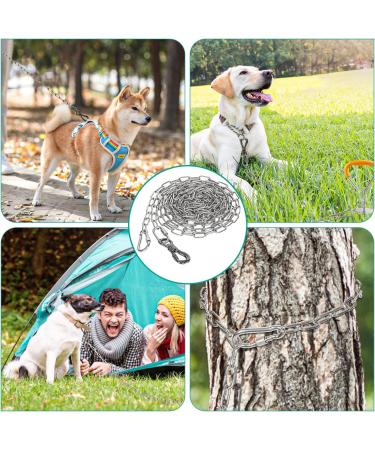 XiaZ Heavy Duty Dog Chains for Outside 20FT Stainless Steel Tie Out Cable with Swivel Hook for Large Medium Dogs Metal Chew Proof Pet Runner Chain Leash Lead for Outdoor Camping Hiking Yard 3MM Silver 3mm 20ft - Buy Online on GoSupps.com