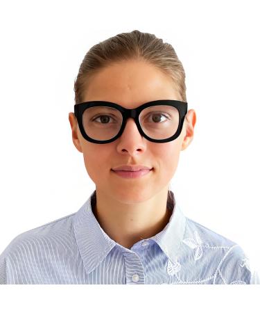 Stylish Retro Mini Glasses - Large Plastic Frames with Spring Hinge Women's Reading Aid 2.0 Diopters - Buy Online on GoSupps.com