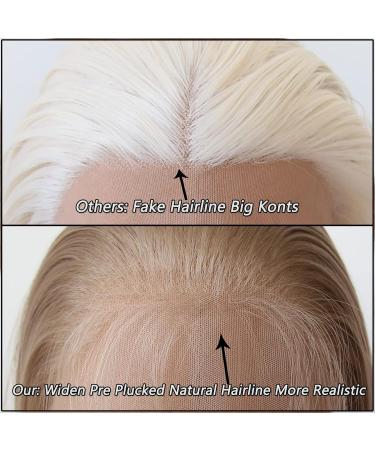 Tawarm Honeyblond Light Brown Synthetic Lace Front Wig for Black Women - Long Smooth Hair Natural Middle Part Perfect for Cosplay & Everyday Use | 33x7.6 cm Hand-Bound - Buy Online on GoSupps.com