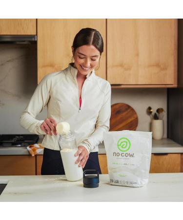 No Cow Vegan Protein Powder - Purely Plain 26g Plant-Based Protein Dairy-Free Keto Friendly Gluten Free Non-GMO 1.74 lbs | Recyclable Bag & Naturally Sweetened - Buy Online on GoSupps.com