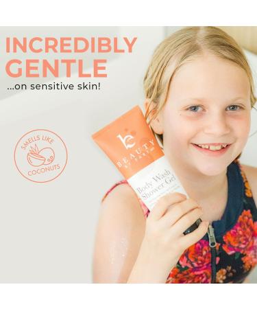 Vanilla Coconut Natural Shower Gel - Organic Moisturizing Body Wash for Sensitive Skin - USA Made Non-Toxic 8 Fl Oz - Buy Online on GoSupps.com