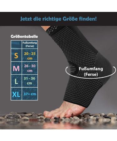 Vigo Sports Ankle Bandage Set - 7 Zones Compression Supports for Joint Pain & Heel Spur Relief | Ergonomic Design for Maximum Stability - Black L - Buy Online on GoSupps.com