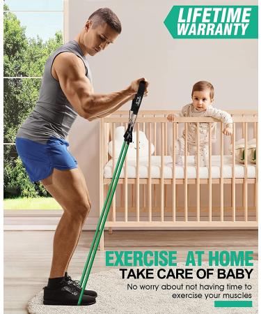 Resistance Bands Set - Exercise Bands for Men and Women - 10-150LBS Strength - Home Fitness Equipment with Handles, Door Anchor, Ankle Straps - Physical Therapy & Strength Training - Buy Online on GoSupps.com