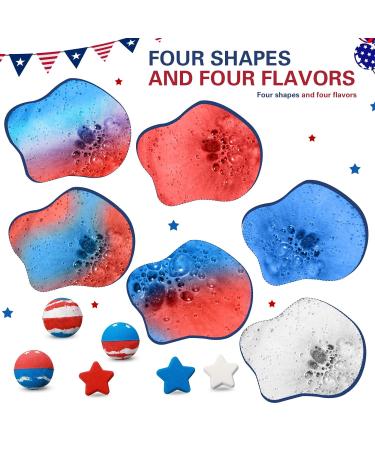4th of July Bath Bombs Gift Set - USA Patriotic Red White Blue Independence Day Bath Bombs - 6 Pack for Kids, Women, Men - Bath Gift - Buy Online on GoSupps.com