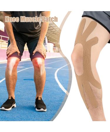 Besreey Knee Tape Pre Cut Athletic Sports Tape for Knee - Breathable Kinesiology Tape Water Resistant Pre-Cut Sports Tape for Knee Patella and Meniscus Skin Color - Buy Online on GoSupps.com