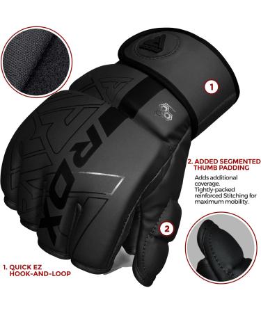 RDX Professional MMA Gloves - Black Leather Training & Sparring Gear for Kickboxing Muay Thai & Martial Arts | XL Size - Buy Online on GoSupps.com