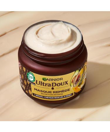 Garnier Ultra Doux - Intense Nutrition Remedy Mask - Avocado Oil & Shea Butter - For Very Dry Curly or Frizzy Hair - Paraben Free - 340 ml - Buy Online on GoSupps.com