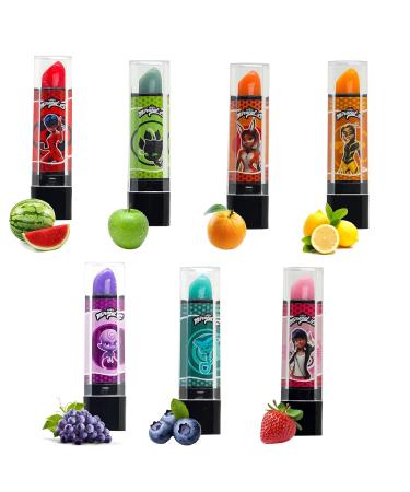 Miraculous Ladybug Lipstick Set - 7 Color-Changing Fruit Scented Lipsticks for Kids | Safe Magic Makeup Gift Set - Buy Online on GoSupps.com