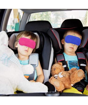 12pcs Assorted Color Polyester Sleep Eye Masks with Nose Pad and Elastic Straps - Ideal for Travel, Sleep, Games - Kids, Women, Men - Party Supplies - Buy Online on GoSupps.com