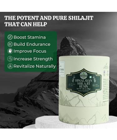 Himalayan Shilajit Resin | High Nutritional Potency & Grade A Shilajit Resin with 85+ Plant-Trace Minerals and 75% Fulvic Acid 75 Servings for Energy & Immune Suport for Men and Women (30g) - Buy Online on GoSupps.com