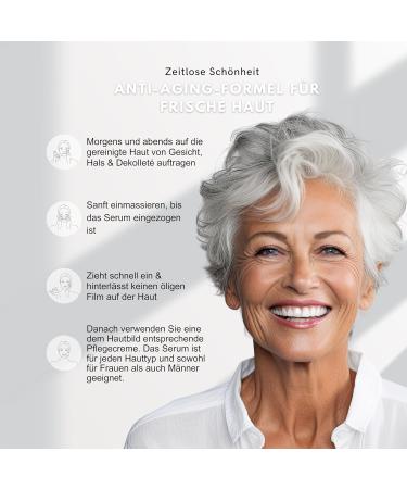 BelEtnea Cosmetics 24 hour antiaging hyaluron serum for face 30 ml high dose for neck eyes and d collet immediate effect against wrinkles and circles under the eyes skin serum moisturizing and vegan - Buy Online on GoSupps.com