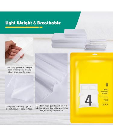 NeoHome 8 PCS Disposable Bed Sheets Travel Set - Soft & Breathable Bedding for Hotel, Spa, Travel, Camping - Buy Online on GoSupps.com