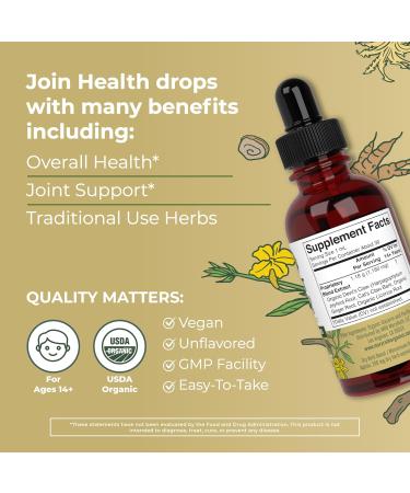 Joint Support Supplement by MaryRuth's - Vegan Herbal Blend Liquid Drops with Ginger Root Licorice Root Cat's Claw & Devil's Claw | Non-GMO | 30 Servings - Buy Online on GoSupps.com