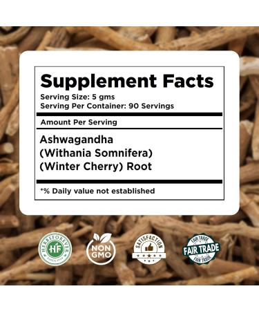 HerbsForever Ashwagandha(Withania somnifera) Root Powder- Ayurvedic Adaptogen Herb for Sleep Anti Stress Ideal for Smoothie Juice & Teas| Wild Harvested Non GMO 2X Potency Ultra Clean|16oz-1LBS 15.89 Ounce (Pack of 1) - Buy Online on GoSupps.com